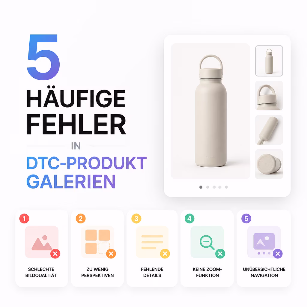 5 häufige Fehler in DTC-Produktgalerien